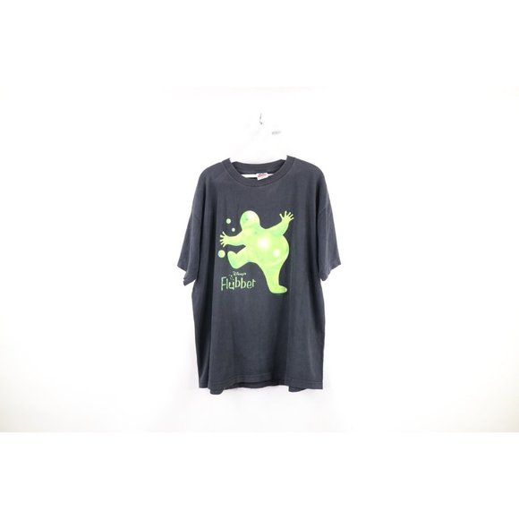 Vintage 90s Disney Mens XL Faded Robin Williams Flubber Movie T-Shirt Black - Picture 1 of 11